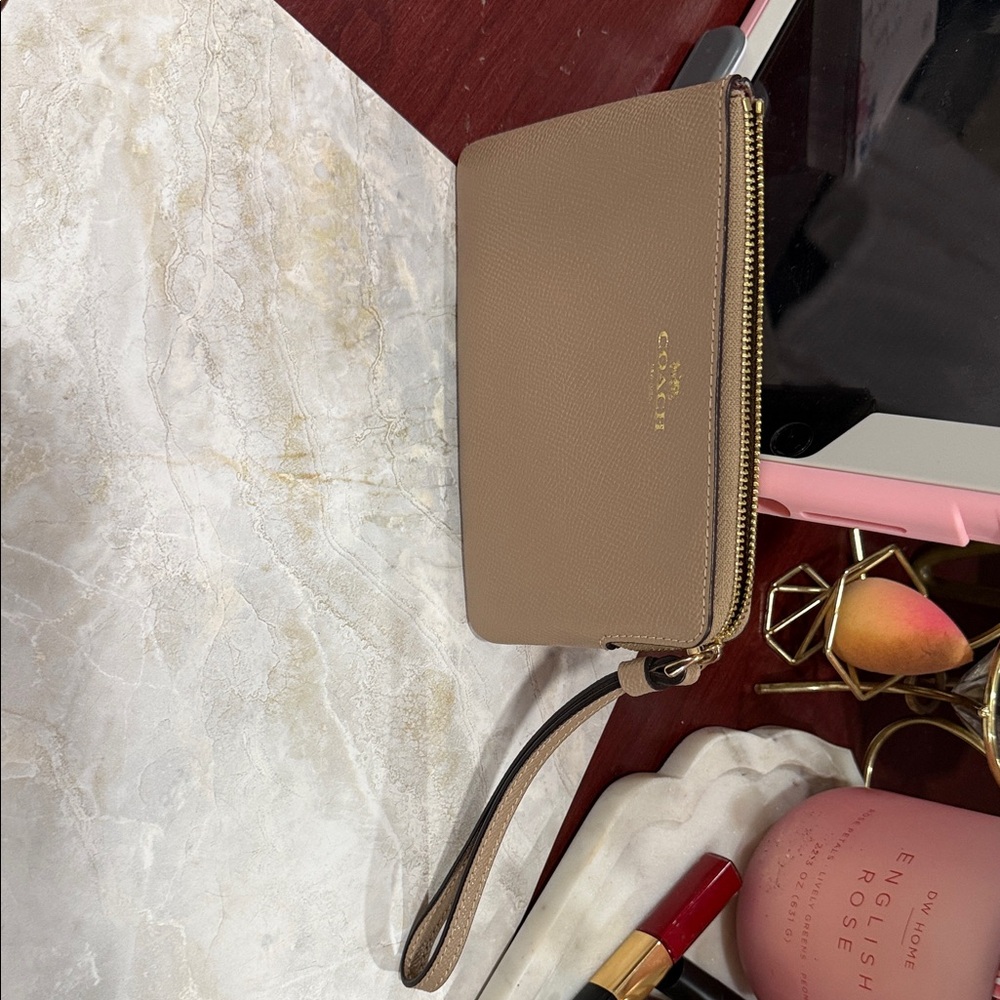 Coach Brown Wristlet